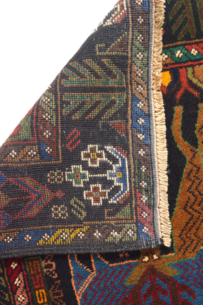 4.1 x 6.2 Afghan Village Handmade Wool Rug ANIMAL PICTORIAL #SH1365