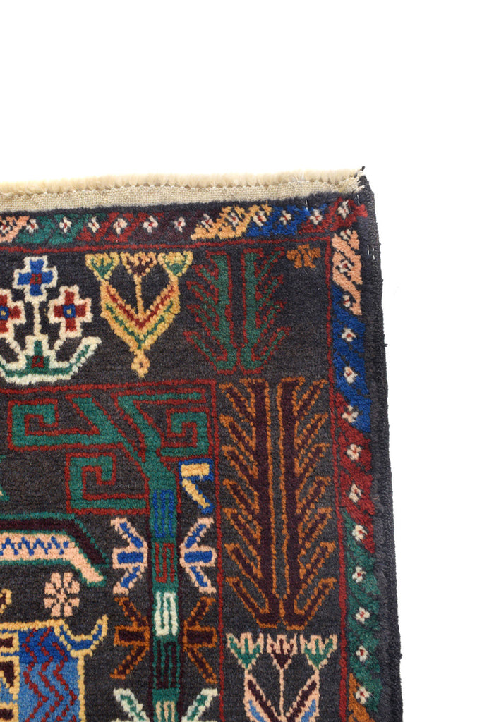 4.0 x 6.8 Hand-Knotted Pictorial Pattern Wool Area Rug #SH1368