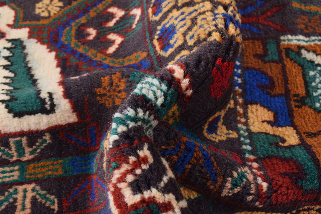 4.0 x 6.8 Hand-Knotted Pictorial Pattern Wool Area Rug #SH1368