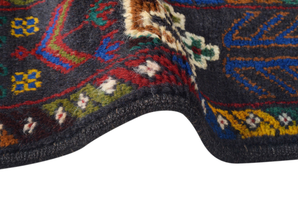 4.0 x 6.5 Primitive Pictorial Animal Motif handmade Wool Rug #SH1369