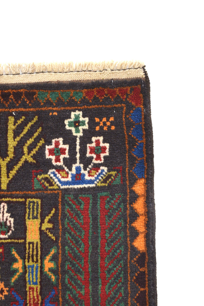 4.0 x 6.5 Pictorial Handmade Afghanistan Tribal Rug DEERS BIRDS #SH1372