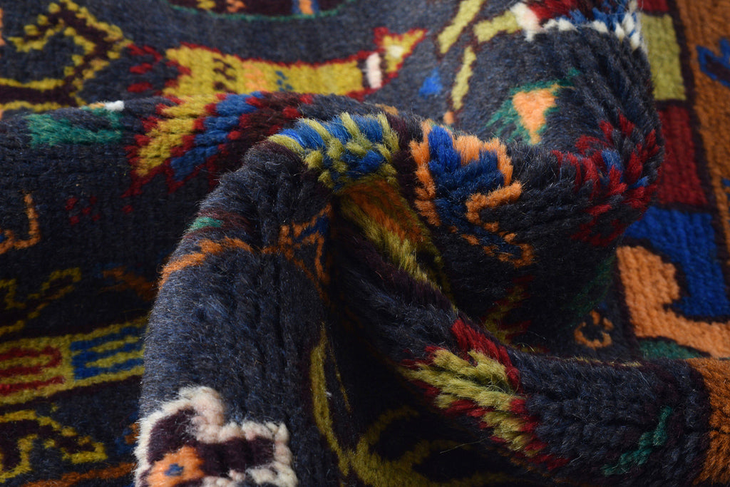 4.0 x 6.5 Pictorial Handmade Afghanistan Tribal Rug DEERS BIRDS #SH1372