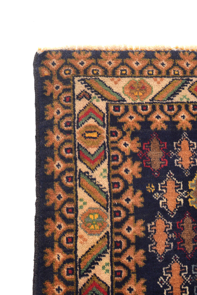 3.8 x 6.5 Herati Tribal Afghan Handmade Wool #SH1374