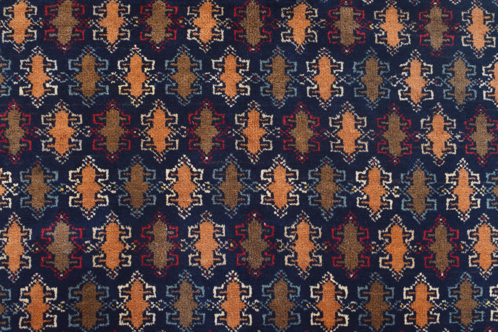 3.8 x 6.5 Herati Tribal Afghan Handmade Wool #SH1374