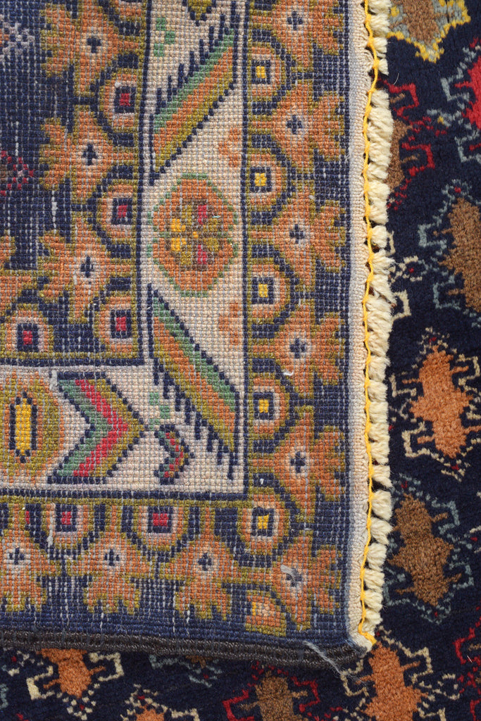 3.8 x 6.5 Herati Tribal Afghan Handmade Wool #SH1374