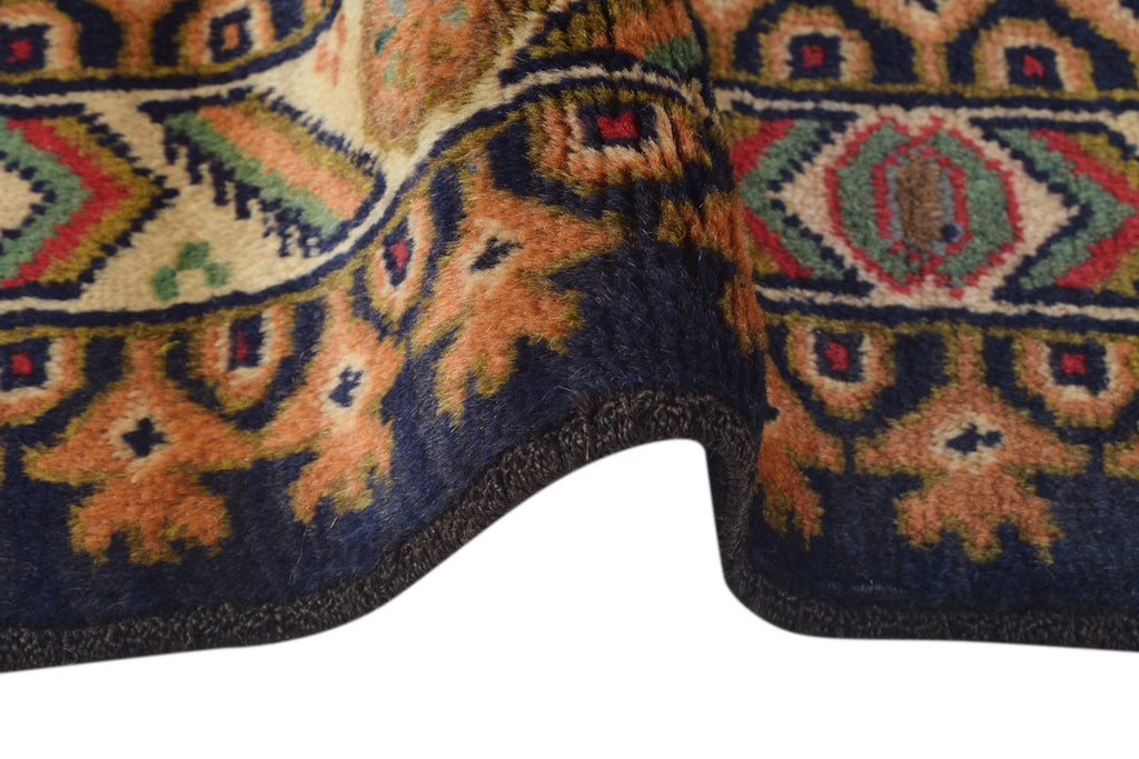 3.8 x 6.5 Herati Tribal Afghan Handmade Wool #SH1374