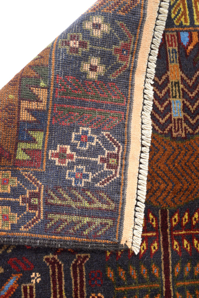 3.8 x 6.7 Afghan Tribal Wool Rug ANIMALS #SH1377