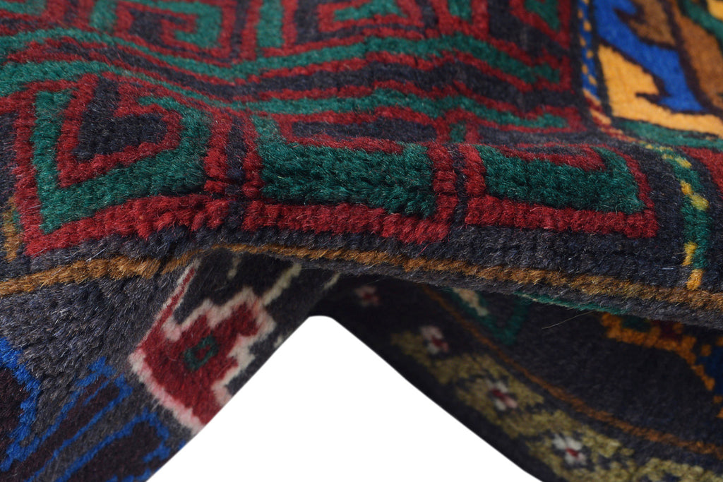 4.0 x 6.5 Animal Pictorial Handmade Tribal Wool Rug #SH1378