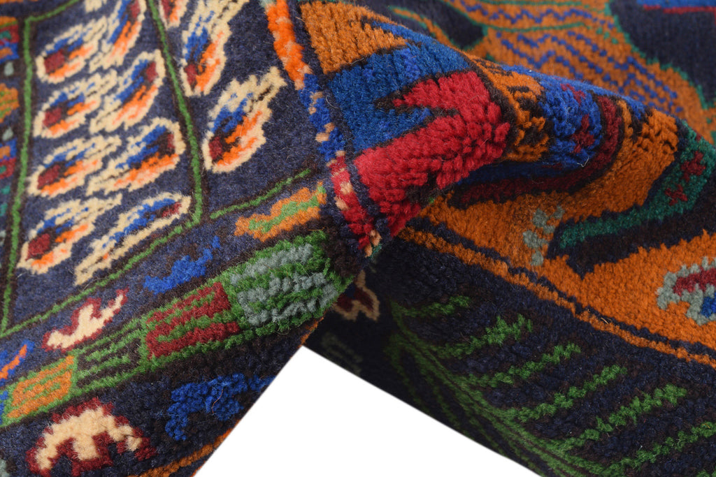 3.9 x 5.10 Pictorial Animals Handmade Wool Rug #SH1379