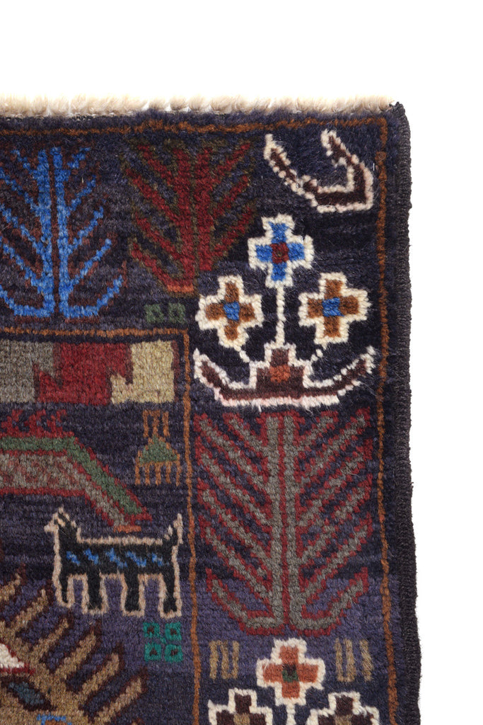 3.9 x 6.6 handmade Wool Rug #SH1380