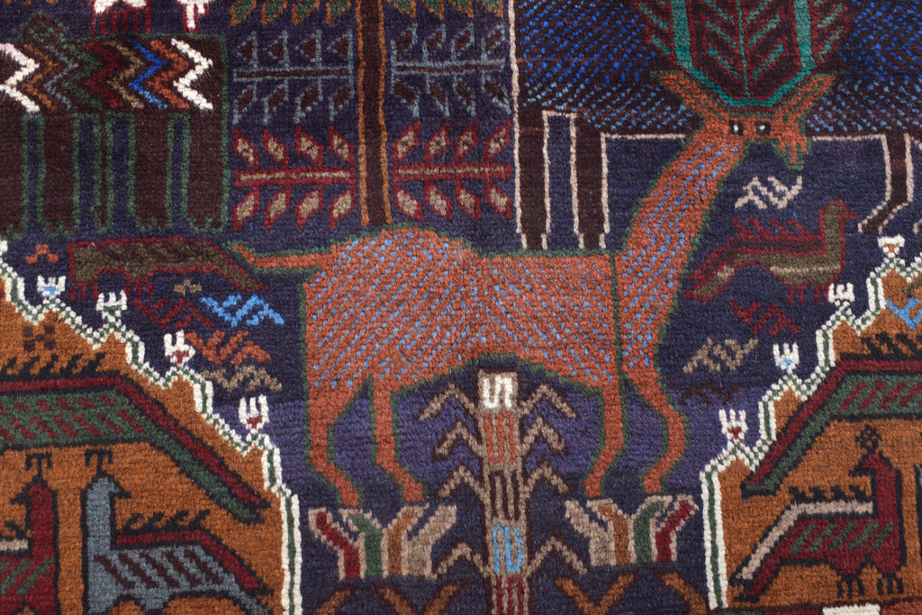 3.9 x 6.6 handmade Wool Rug #SH1380