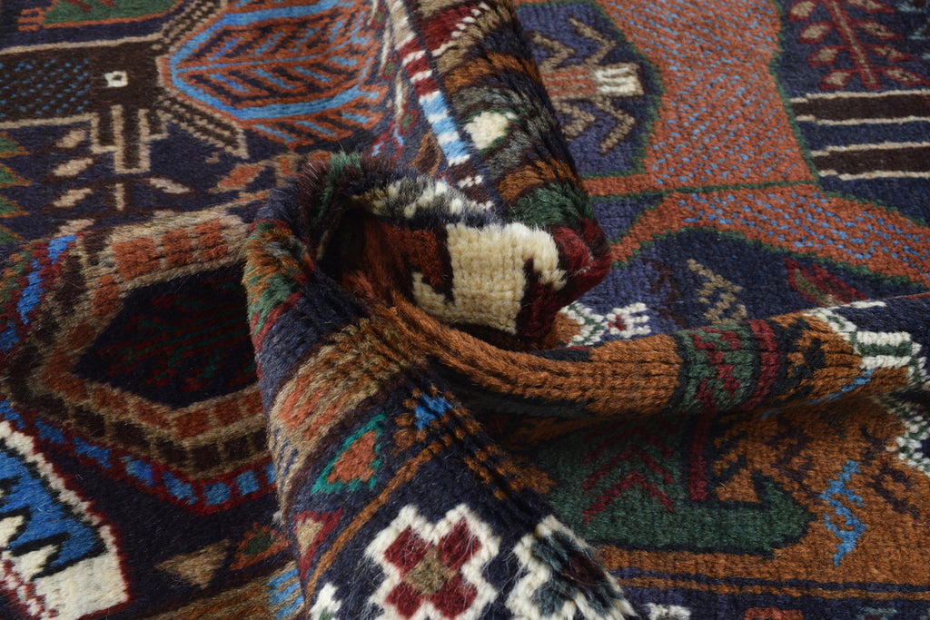 3.9 x 6.6 handmade Wool Rug #SH1380