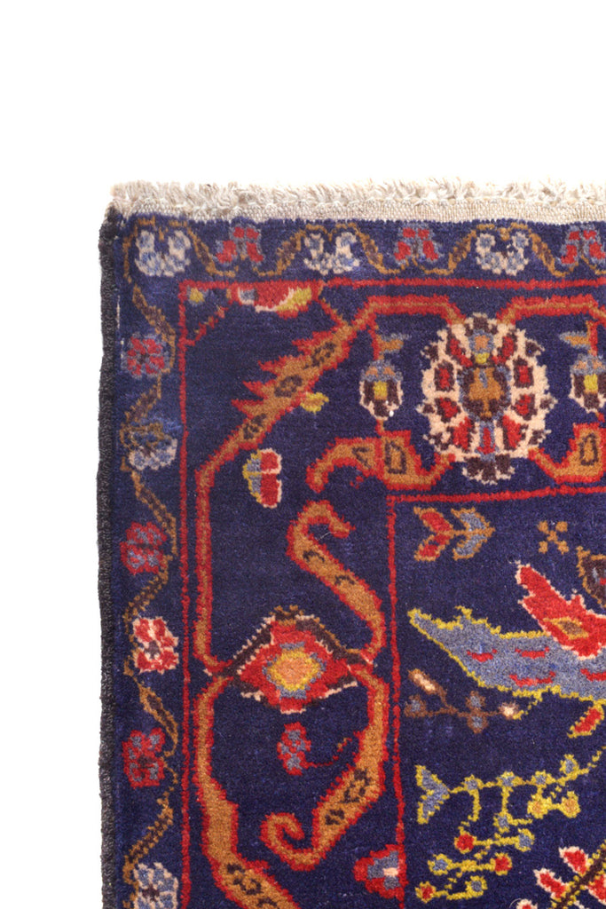 3.10 x 6.3 Tribal FLoral Afghan Handmade Wool Rug #SH1381