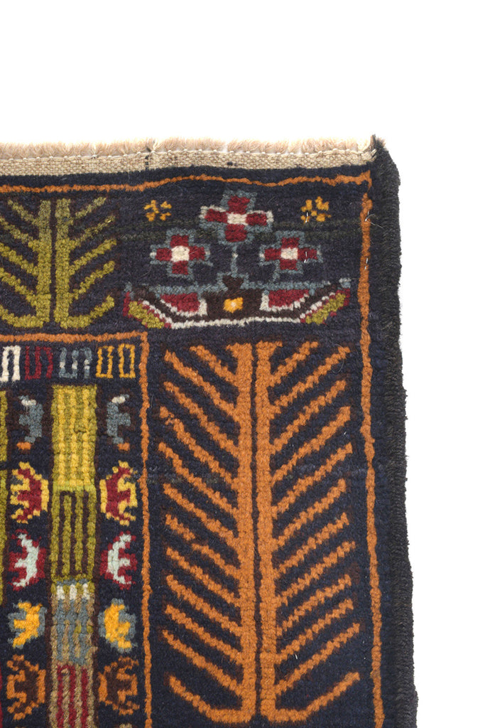 3' x 6' Pictorial Handmade Afghan Village Rug Animals #SH1384