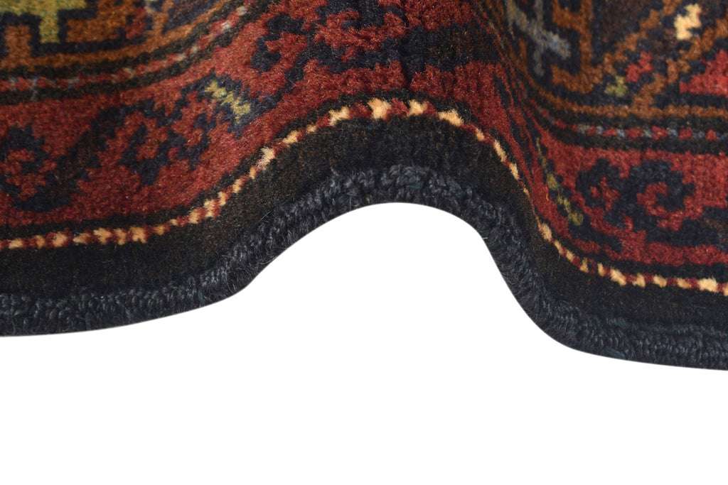 3.7 x 6.6 Tribal Hand-Knotted Afghan Rug #SH1388