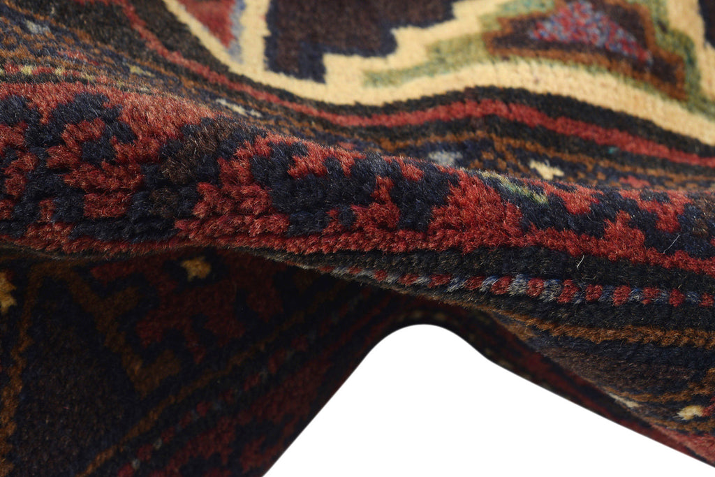 3.7 x 6.6 Tribal Hand-Knotted Afghan Rug #SH1388