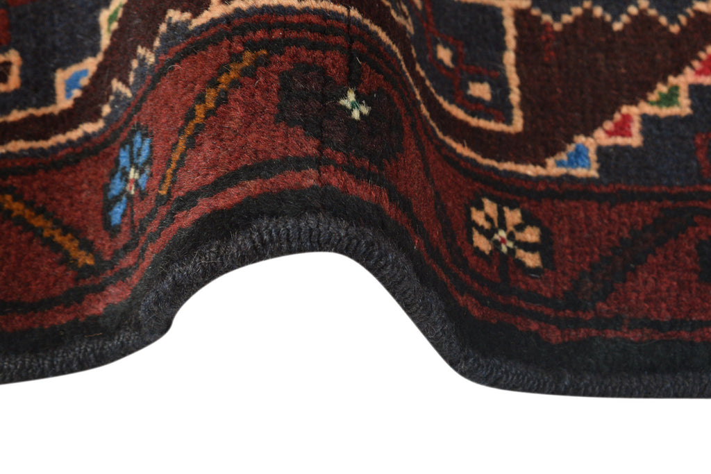 3.11x 5.11 Handmade Afghan TRIBAL Wool Rug #SH1389