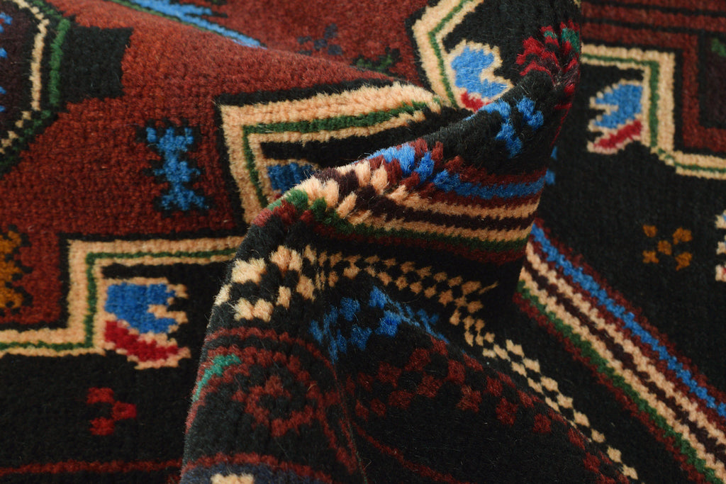 3.11x 5.11 Handmade Afghan TRIBAL Wool Rug #SH1389