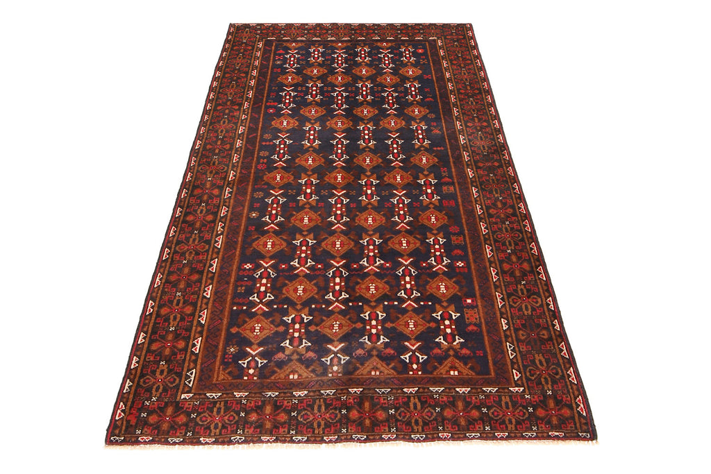 3.8 x 6.7 Afghan Herati Wool Rug #SH1390