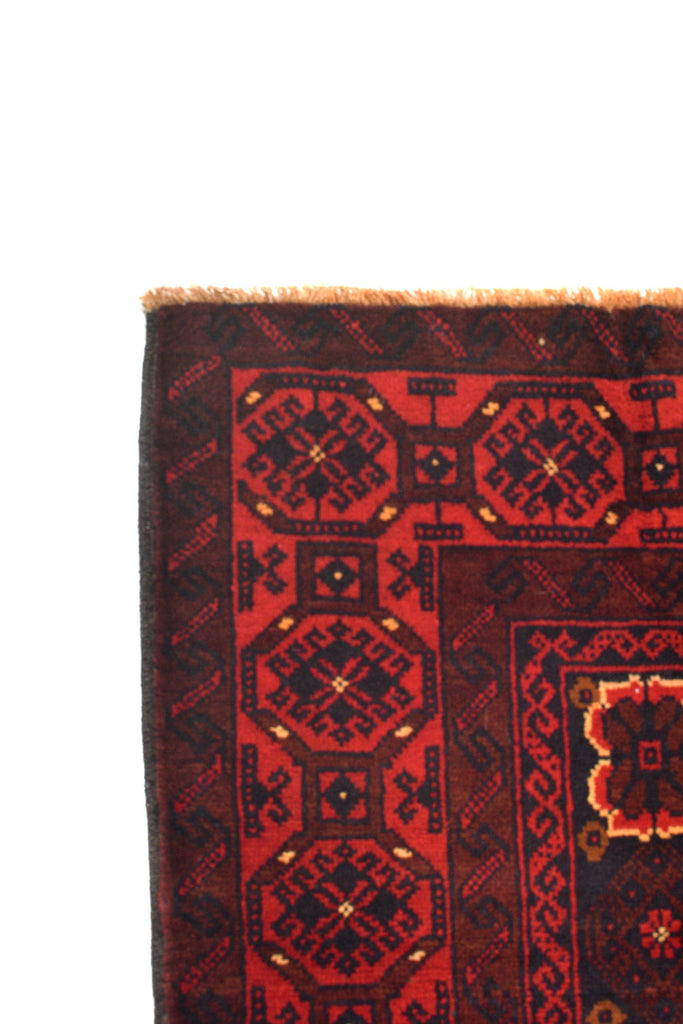 3.8 x 6.3 Afghan Herati Tribal Wool Rug #SH1393