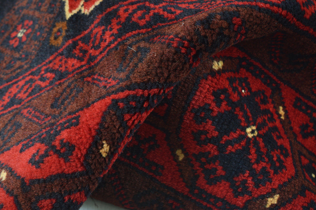 3.8 x 6.3 Afghan Herati Tribal Wool Rug #SH1393