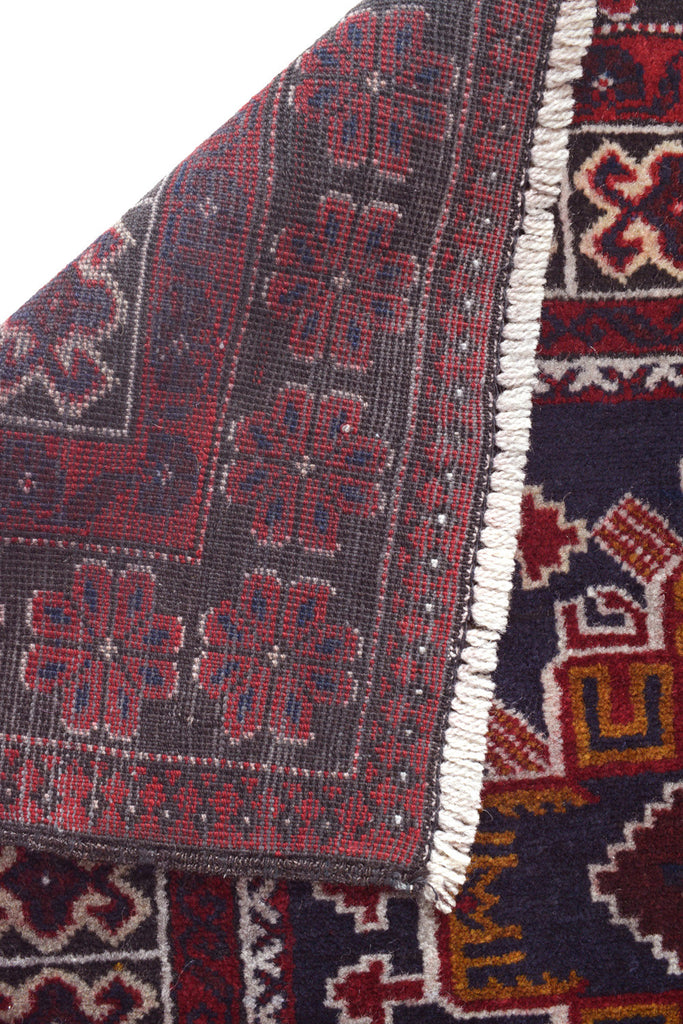 3.8 x 6.2 Baluch rug Woo Handmade Afghanistan #SH1403