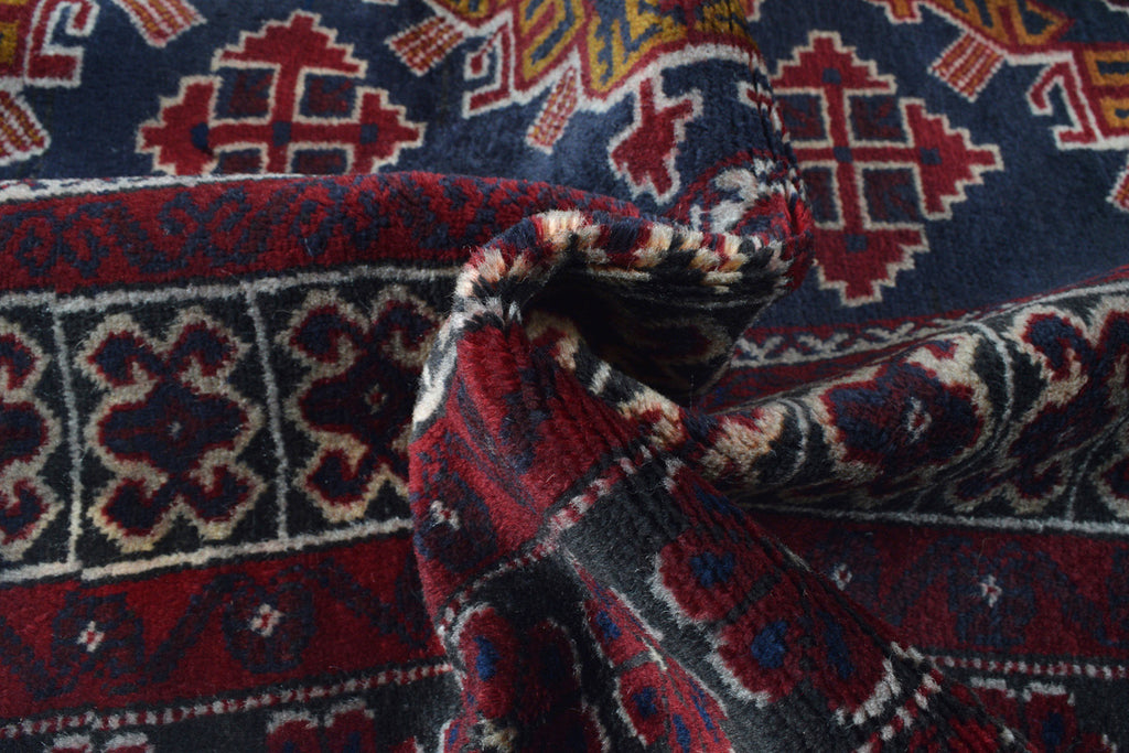 3.8 x 6.2 Baluch rug Woo Handmade Afghanistan #SH1403