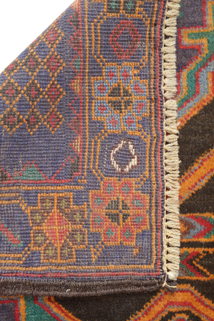 3.6 x 6.6 Decorative Ethnic afghan Tribal Wool Rug #SH1409