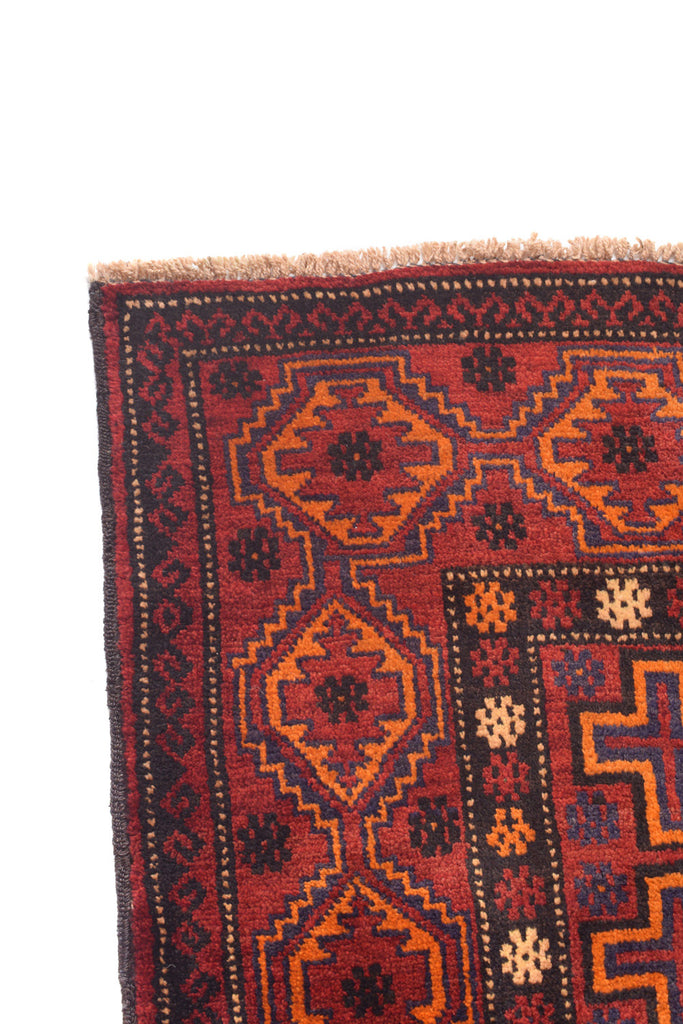 4.0 x 7.5 New Handmade Afghan Baluch Tribal Wool Rug #SH1412