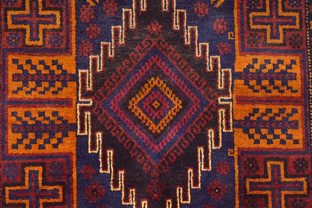 4.0 x 7.5 New Handmade Afghan Baluch Tribal Wool Rug #SH1412