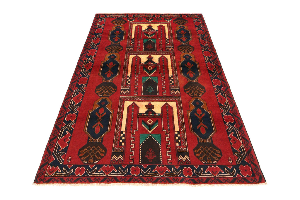 3.10 x 6.2 New Afghan Baluch Rug Islamic Musk Motif #SH1413