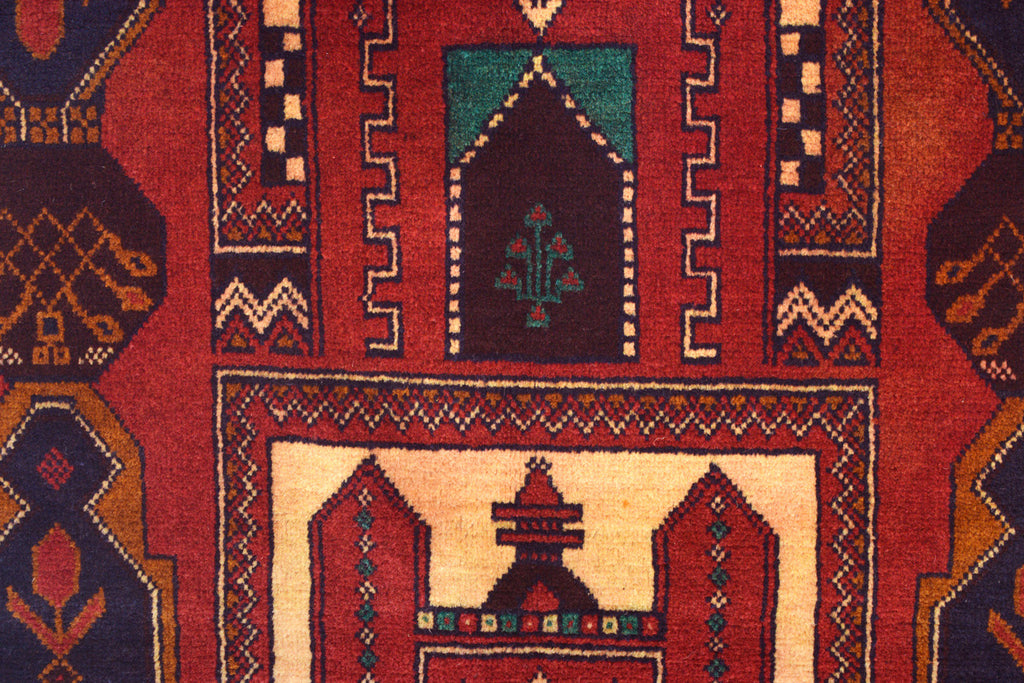 3.10 x 6.2 New Afghan Baluch Rug Islamic Musk Motif #SH1413