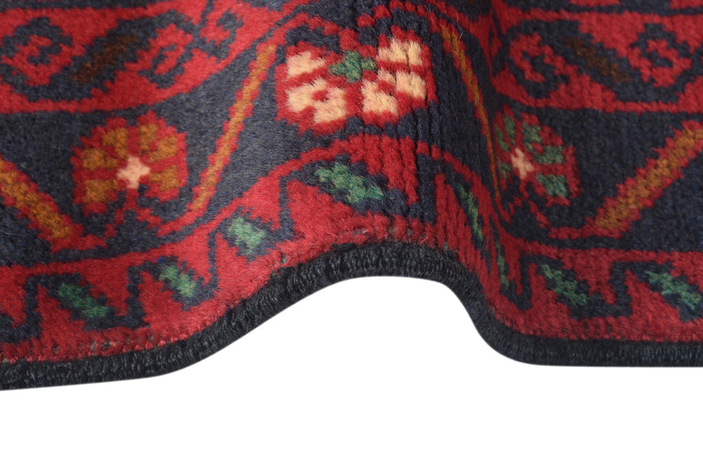 3.10 x 6.7 Afghan Baluch Wool Rug BROWN #SH1416