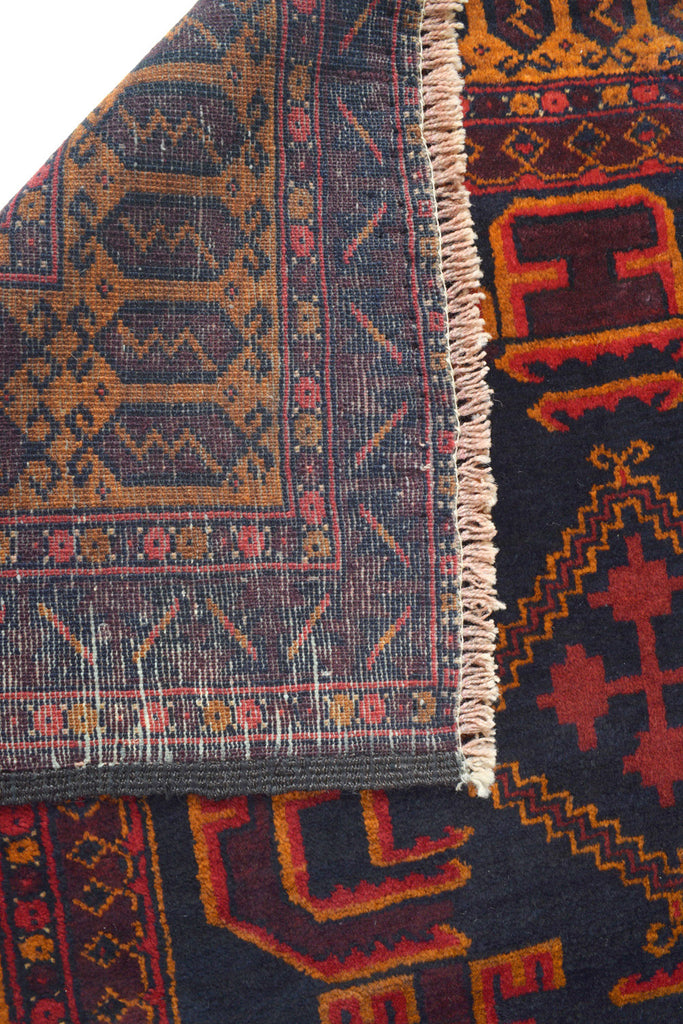 3.9 x 6.8 Afghan Tribal Baluch Wool rug #SH1417