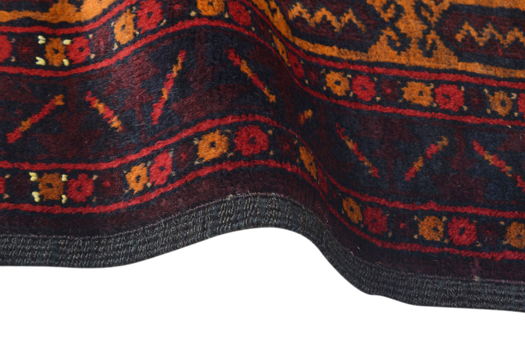 3.9 x 6.8 Afghan Tribal Baluch Wool rug #SH1417