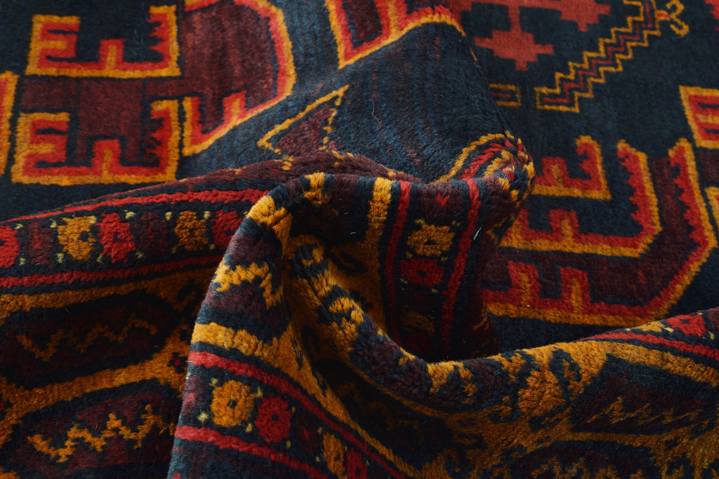 3.9 x 6.8 Afghan Tribal Baluch Wool rug #SH1417