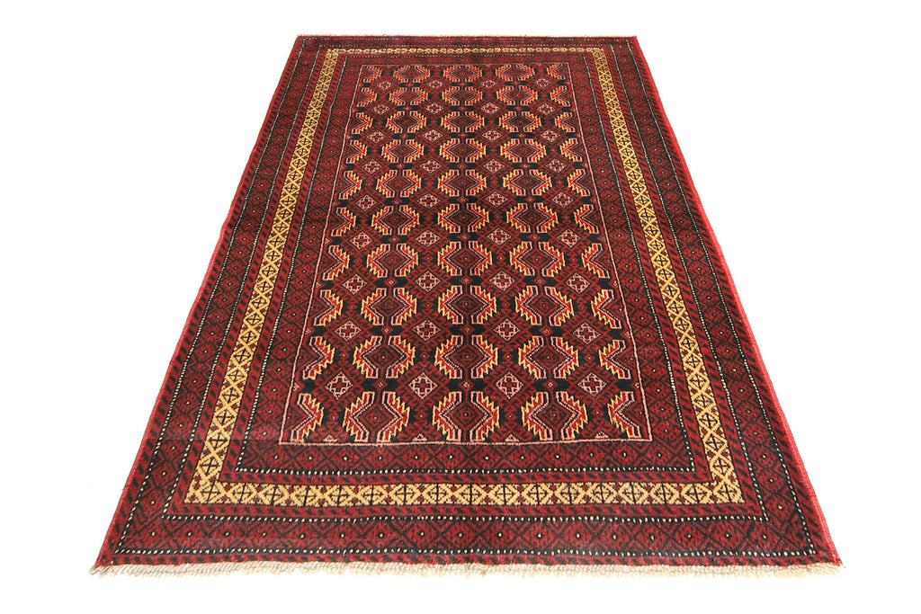 4 x 6.4 Afghan Herati Baluch Rug Multi Colors #SH1418