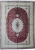 Load image into Gallery viewer, 8 x 11 Pure Silk High Quality Authentic Persian Qom Rug Handmade Iran 500 KPSI #PIX-21946