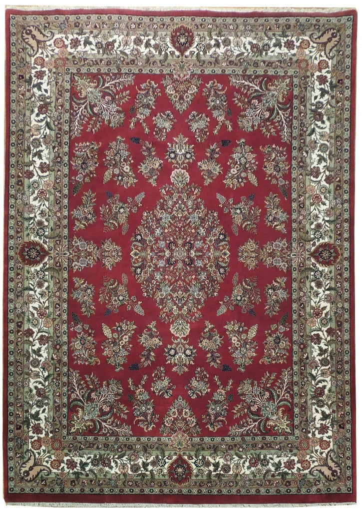 9 x 12.6 New Handmade Sarouk Rug