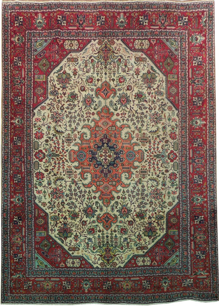 8.4 x 12.1 Genuine Persian Tabriz Wool Rug #PIX-16625