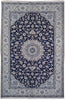 Load image into Gallery viewer, 6.10 x 10.2 Authentic Persian Nain Wool and Silk Rug Handmade Iran Blue #PIX-22020