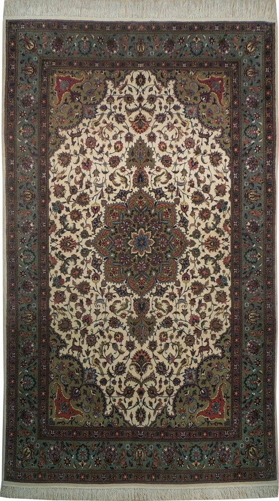 6 x 9.8 High Quality Authentic Persian Tabriz Rug Handmade Iran Wool and Silk 400 KPSI #PIX-18146
