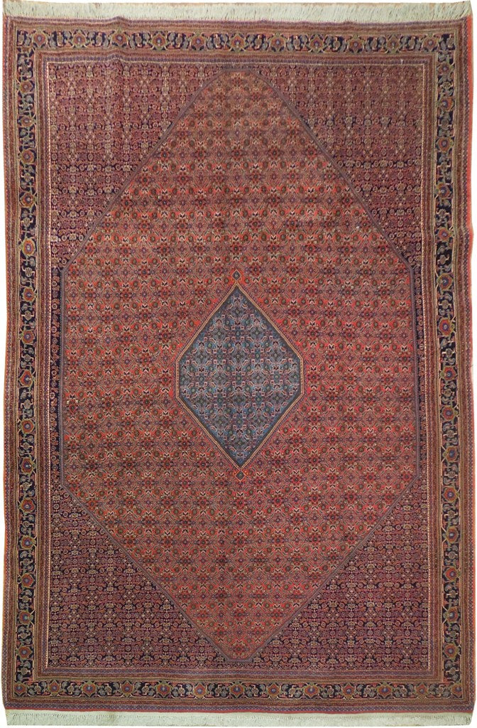 7.7 x 11.3 Genuine High Quality Wool Persian Bijar Rug 1980's #PIX-17172