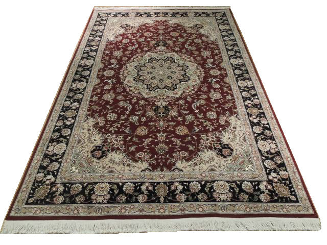 5.11 x 9 Quality Handmade Wool and Silk Rug ELEGANT #PIX-15506