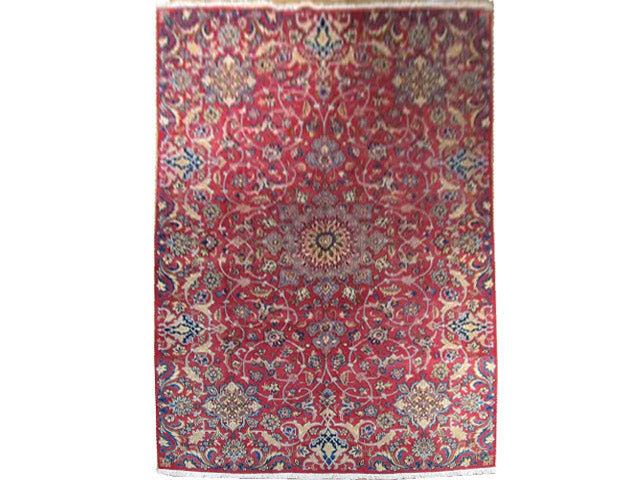 6.11 x 9.3 Genuine Persian Esfahan Wool Rug #PIX-15318