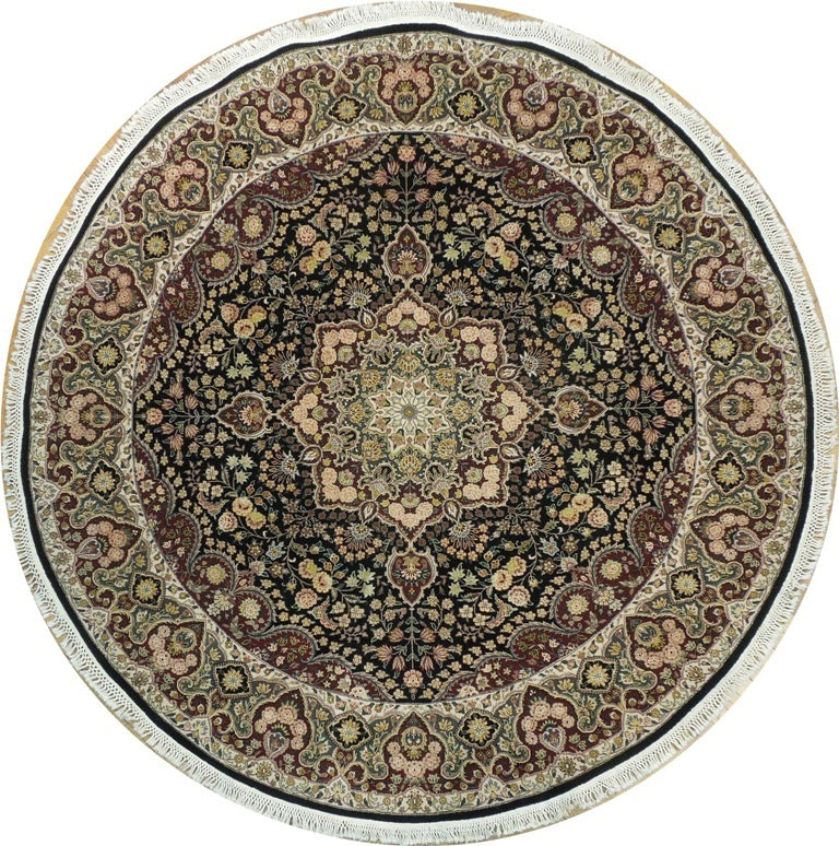 8.0 x 8.2 Feet ROUND Fine Hand-knotted #PIX-20849