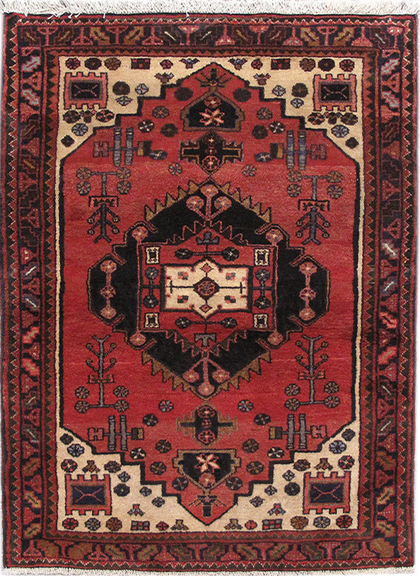 3.3 x 4.7 Persian Hamadan Rug Iran Tribal Carpet #PIX-82735