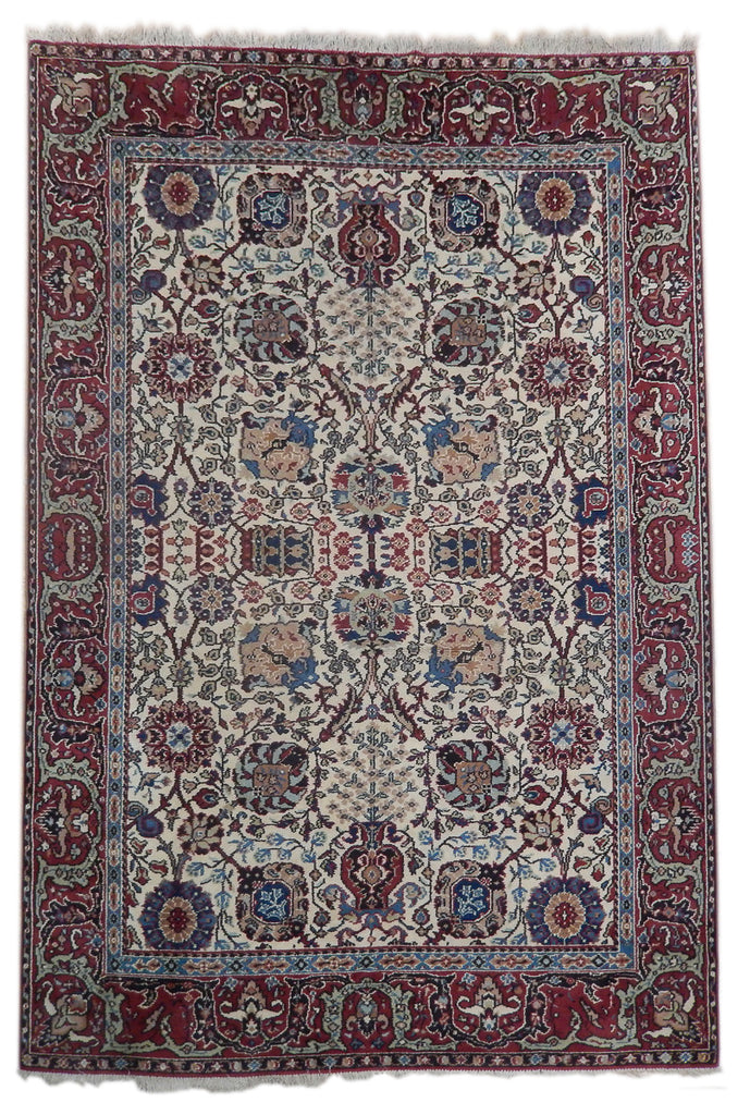 7 x 10 Persian Tabriz Wool Handmade Rug IRAN 1980's  #PIX-23089