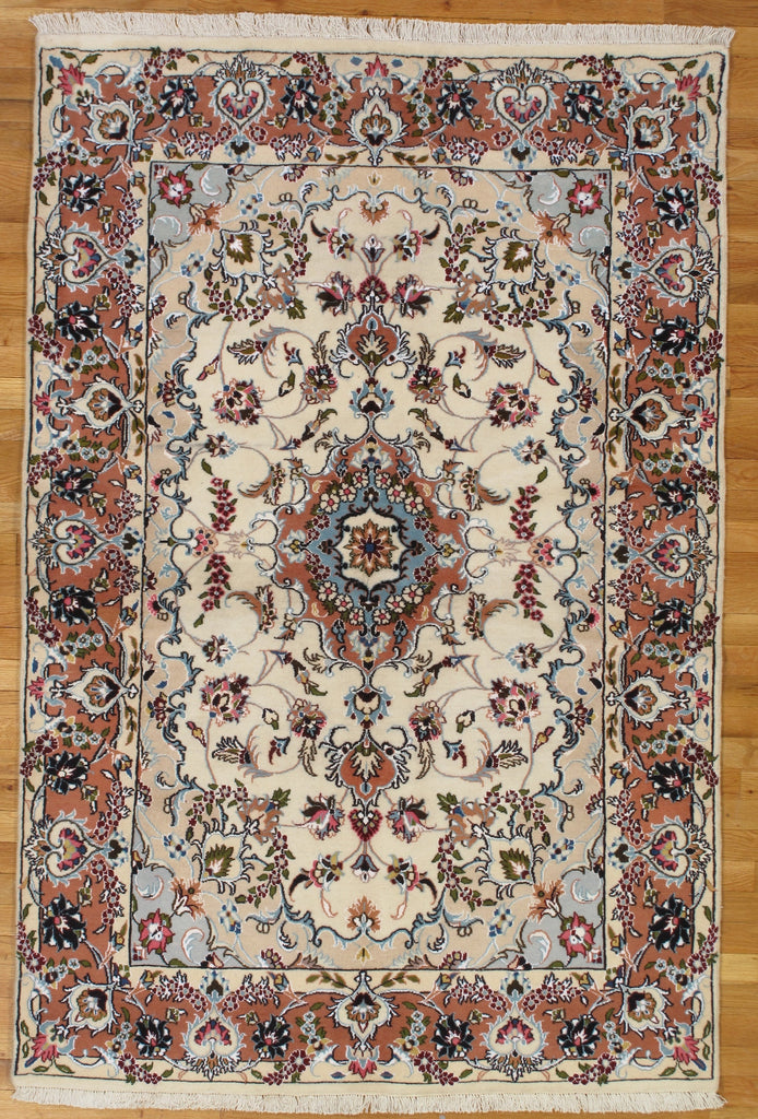 4.3 x 6.5 Genuine Persian Tabriz Rug Wool and Silk Handmade Iran #PIX-26208