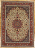 Load image into Gallery viewer, 9.9 x 13.6 High Quality Authentic Persian Esfahan Rug Handmade Iran Wool and Silk on Silk 500 KPSI #PIX-26233
